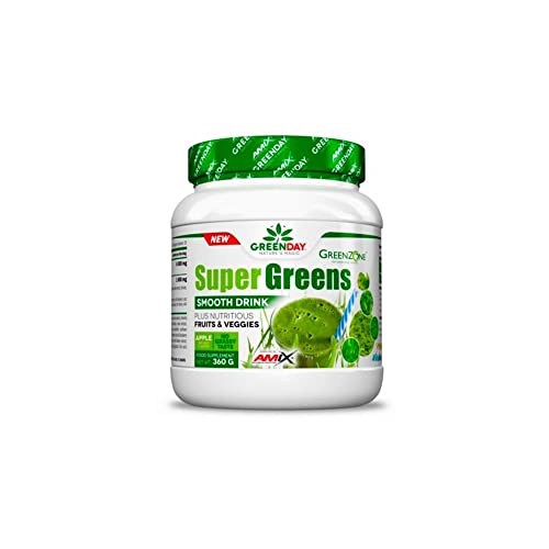 AMIX GreenDay Super Greens Complemento Alimenticio Frutas y Vegetales, 360 g