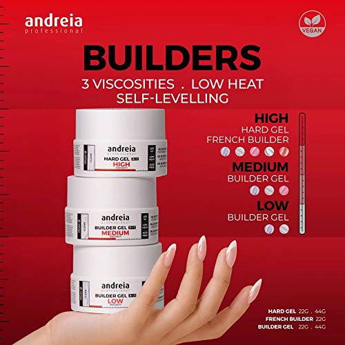 Andreia Professional Profection Builder Gel 3 en 1 - Construcción de uñas trifásica - Blanco suave 44g