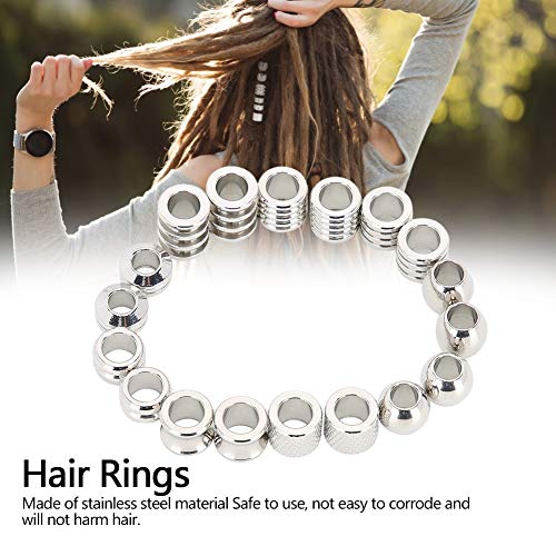 Anillos para el cabello con rastas, pinzas para el cabello de acero inoxidable, decoración de joyas, trenzas, accesorios para fiestas, festivales de cine, bodas, cuentas para trenzar el cabello