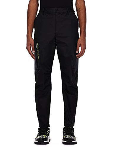 Armani Exchange Black Khakis Caqui, Negro, 40 para Hombre