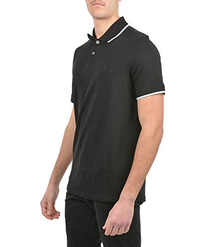 Armani Exchange Double Stripe Polo, Negro (Black 1200), XX-Large para Hombre