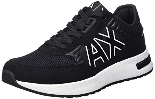 Armani Exchange Dusseldorf Volume Sole-Suela para Correr, Zapatillas Hombre, Negro, 44 EU