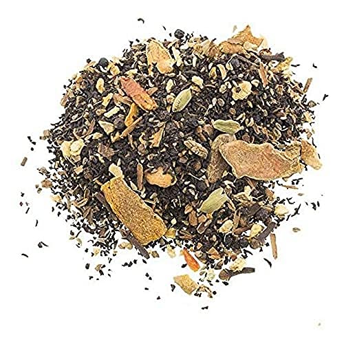 Aromas de Té - Té Chai Cúrcuma - Té Negro, Canela, Jengibre, Anís, Cardamomo, Chiles, Pimienta y Clavo - Propiedades Digestivas - Efecto Antioxidante - 100 gr.