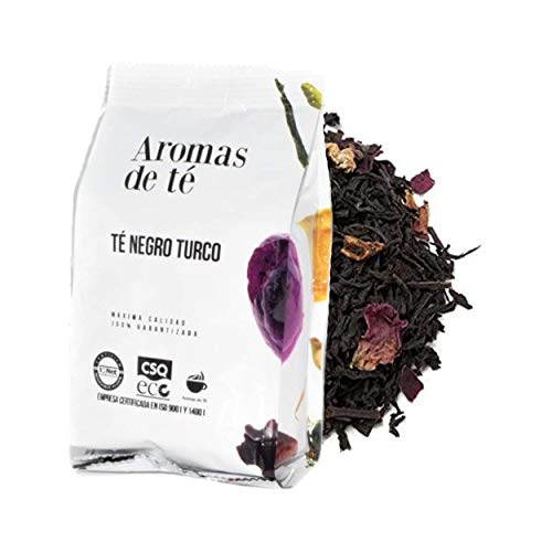 Aromas de Té | Té Negro Turco 100gr | Té Negro Digestivo y Antioxidante con Canela y Manzana de Turquía | Infusión Detox | Té Negro de Agradable Sabor y Aroma