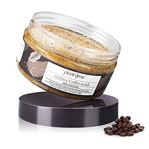 AROMUJOY Exfoliante Corporal de Café Natural orgánico Exfoliante Corporal Body Scrub Combate Las Estrías Anti-Celulitis Acné Eczema para Mujeres y Hombres