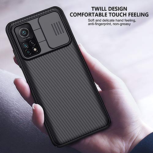 AROYI Funda Compatible con Xiaomi Mi 10T Pro 5G/Mi 10T 5G, Tapa Deslizante para la cámara - Negro