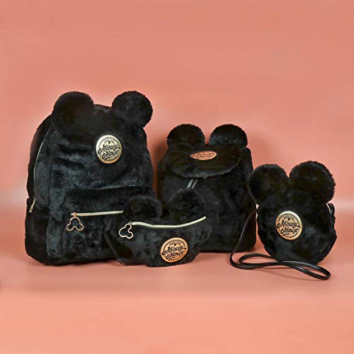 ARTESANIA CERDA Mochila Casual Pelo Mickey, 33cm, Negro