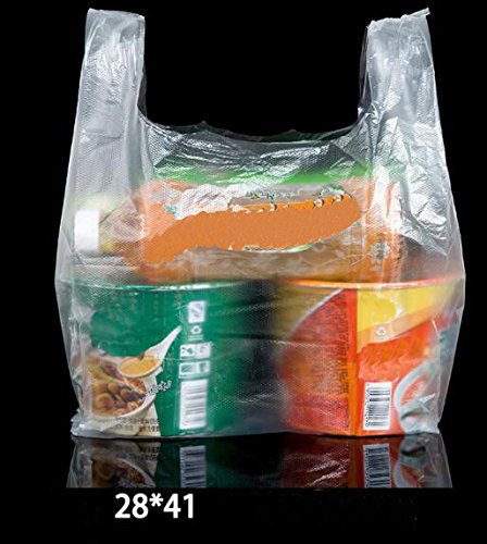 ASTRQLE 150pcs 11 "x 16" (28 x cm) plástico Transparente Camiseta Chaleco Carrier Bolsas para Venta al por Menor Compra supermercado hogar Bolsas de Almacenamiento de Alimentos Takeout