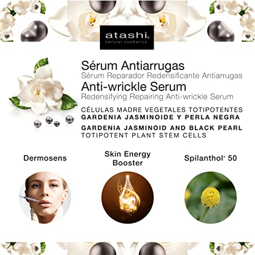 Atashi Antiedad - Serum Reparador Ultra-Concentrado | Efecto Lifting | Repara Y Renueva | Corrige Arrugas Profundas E Imperfecciones | Estimula La Producción De Colágeno| Gardenia Y Perla Negra. 50 Ml