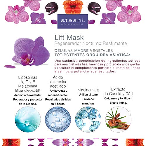 atashi Supernight Lift Mask Monodosis, Regenerador Nocturno Reafirmante| 8ml