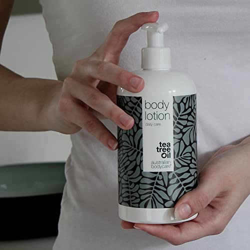 Australian Bodycare | Body Lotion Diaria para Hombres y Mujeres, 500ml | Crema Hidratante de Aceite de Árbol de Té para Piel Seca | Cuidado diario de granos, Tiñas, Hongos, Acné, y Pies Malolientes