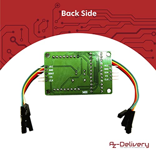 AZDelivery MAX7219 8x8 Dot Matrix MCU 64 LED Display Modulo de Visualizacion Compatible con Arduino con E-Book Incluido!