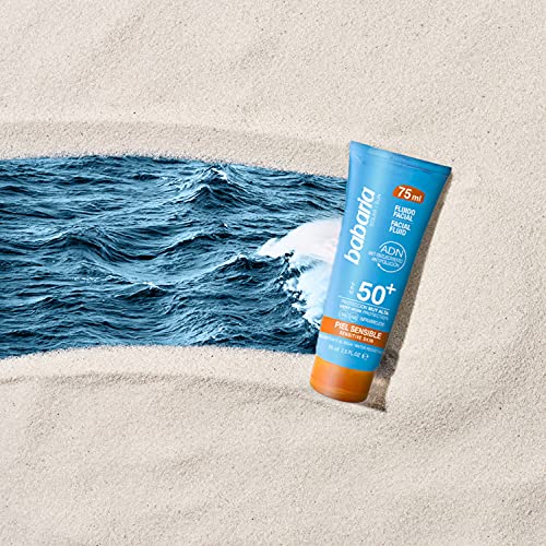 Babaria - Filtro Solar Spf 50+ Para Cara Y Escote, 75 Ml, Blanco