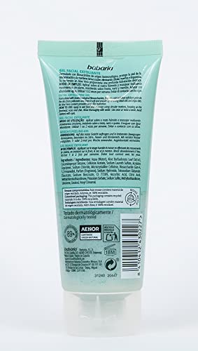 Babaria Gel Facial Exfoliante Con Aloe Vera, color Blanco, 100 ml