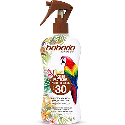 BABARIA Tropical sun aceite protector solar spf 30 pistola 200 ml