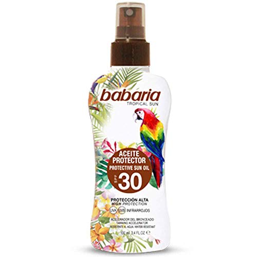 BABARIA Tropical sun aceite protector solar spf 30 spray 100 ml