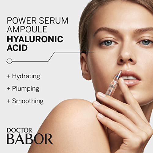 Babor Power Serum Hyaluronic Acid Ampollas faciales con ácido hialurónico y tripéptidos para una intensa hidratación, con fórmula vegana, en formato de 7 x 2 ml