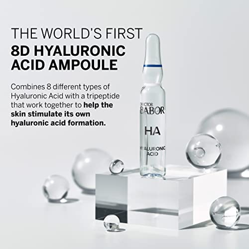 Babor Power Serum Hyaluronic Acid Ampollas faciales con ácido hialurónico y tripéptidos para una intensa hidratación, con fórmula vegana, en formato de 7 x 2 ml