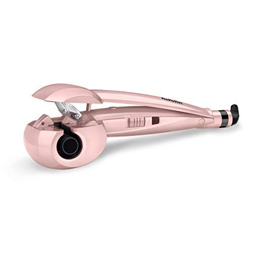 BaByliss 2664PRE Rizador de pelo automático Curl Secret Rose Blush 235 con doble calentador cerámico para hacer ondas y rizos más duraderos, 2 ajustes de 185°C y 205°C, dirección del rizo alterna