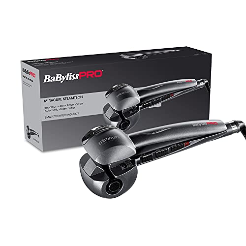 BaByliss BAB2665SBE MiraCurl Steamtech, Rizador de pelo automático con vapor, crea rizos espectaculares, fácilmente y en tiempo récord, 3 Temperaturas, Ajuste dirección del rizo