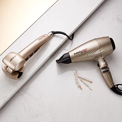 BaByliss PRO Secador profesional Rapido BAB7000IGE Secador de pelo iónico, 2200W, Motor digital con tecnología EDM, ligero 399g, Color Bronce