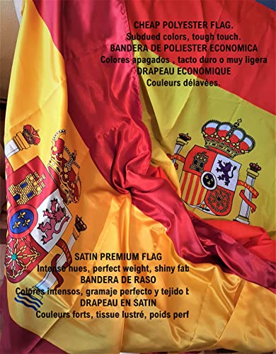 BANDERA DE ESPAÑA LISA S/E. RASO ESTANDAR.150X90