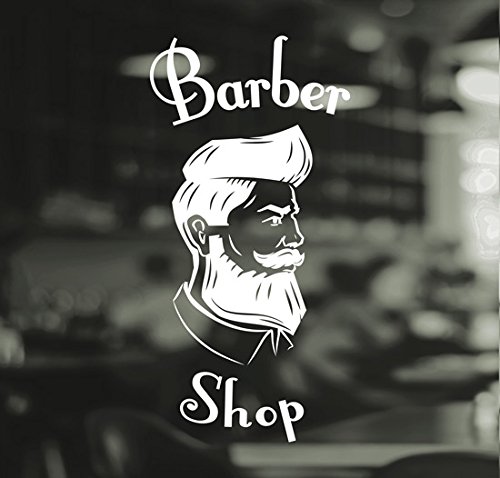 Barberos Shop señorías signo de vinilo de peluquería Peluquería Cabello ventana letras adhesivo