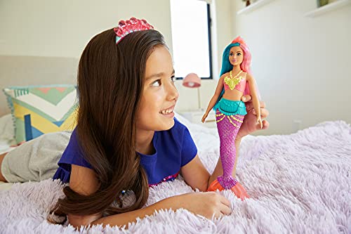 Barbie Dreamtopia Sirena con Pelo Rosa y Turquesa (Mattel GJK11)