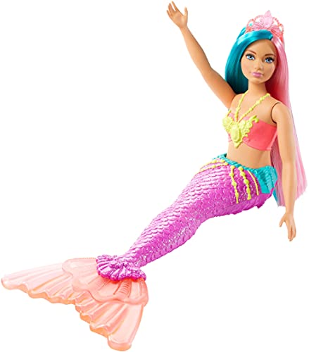 Barbie Dreamtopia Sirena con Pelo Rosa y Turquesa (Mattel GJK11)