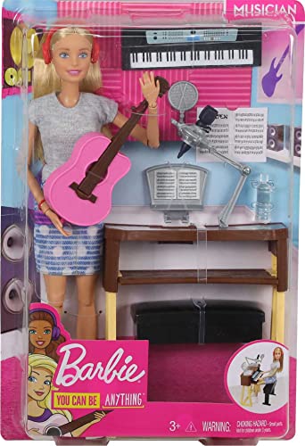 Barbie Quiero Ser Compositora, muñeca rubia con accesorios (Mattel FCP73)