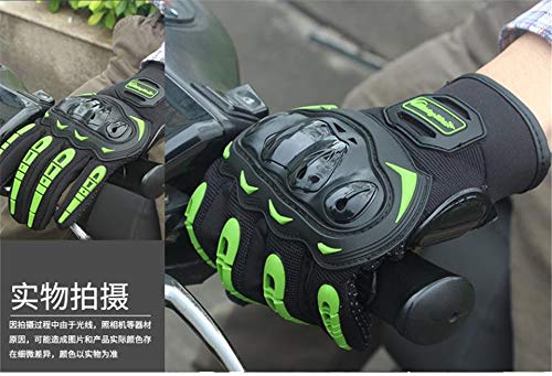 BaronHong Knuckle Guantes de Moto Verano Deportes de Fuerza Carreras Deportes Extremos (Verde, M)