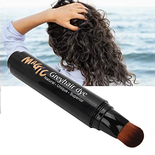 Barra de tinte de cabello desechable de 20 ml, barra de lápiz de color de cabello con cobertura instantánea de cabello blanco para hombres y mujeres unisex(café)
