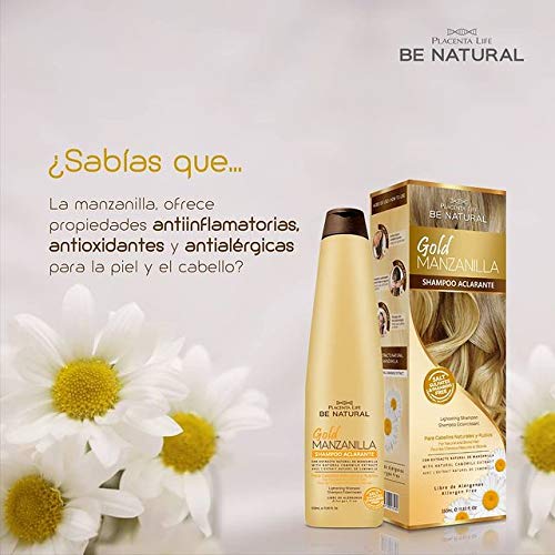 Be Natural, Gold Manzanilla, Champú Aclarante para el cabello, 350ml