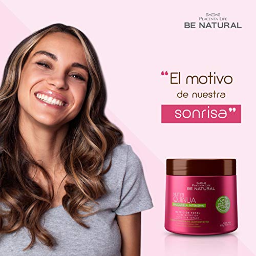 Be Natural Pack Champú, Acondicionador, Mascarilla Y Desenredante Capilar Nutri Quinua, Cabellos Tratados Químicamente O Alisados, color Multicolor, Pack Nutri Quinua