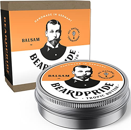 BEARDPRIDE Bálsamo para la Barba Hombre - Tropic Butter - El bálsamo de barba original de la barbería - Nuestro bálsamo de barba está basado en manteca de karité natural y aceites preciosos - 55g