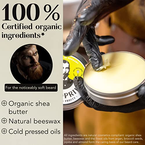 BEARDPRIDE Bálsamo para la Barba Hombre - Tropic Butter - El bálsamo de barba original de la barbería - Nuestro bálsamo de barba está basado en manteca de karité natural y aceites preciosos - 55g