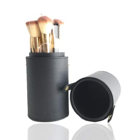Beautik Pro, Set de brochas para maquillaje (Cilindro Negro) - 1 unidad