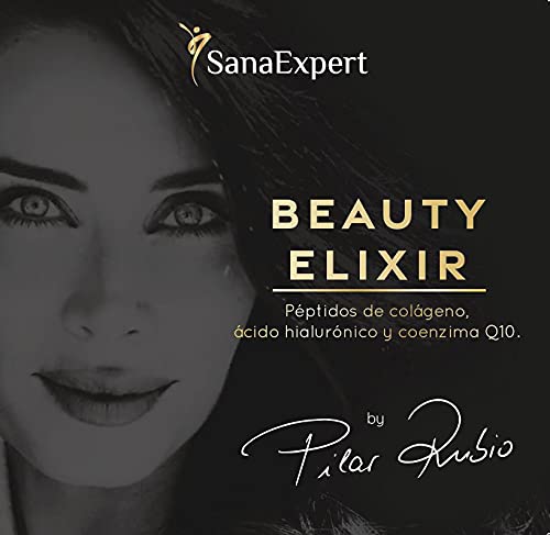 Beauty Elixir by Pilar Rubio | Alimenta tu belleza natural | Colágeno verisol, ácido hialurónico y Coencima Q10 para cuidarte por dentro y por fuera | Alimenta tu Belleza Natural | Pack para 1 mes