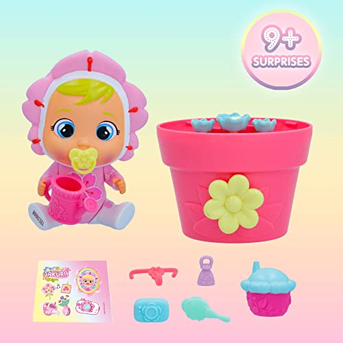 BEBÉS LLORONES LÁGRIMAS MÁGICAS Happy Flowers | Mini Bebé Llorón Sorpresa Que Llora Lágrimas de Verdad y Huele a Flor con 9 Accesorios | Muñeca para Niñas y Niños +3 Años