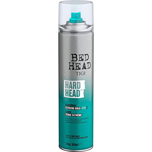 BED HEAD by TIGI - Hard Head Laca de pelo para una fijación superfuerte, 385 ml