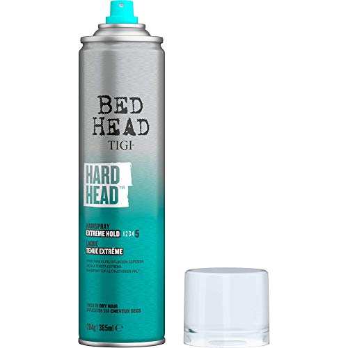 BED HEAD by TIGI - Hard Head Laca de pelo para una fijación superfuerte, 385 ml