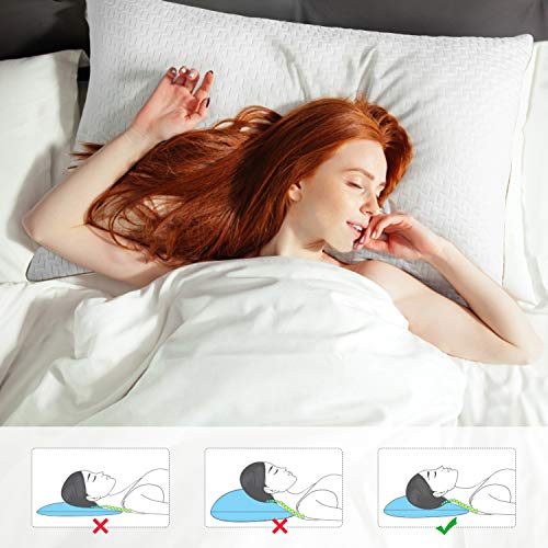 BedStory Almohada 50x75 Almohadas Antiácaros con Funda de Lavable Almohada Bambú 2 Unidades con 80% de 3D Fibra + 20% de 7D Fibra de poliéster Relleno de Almohadas Fibra