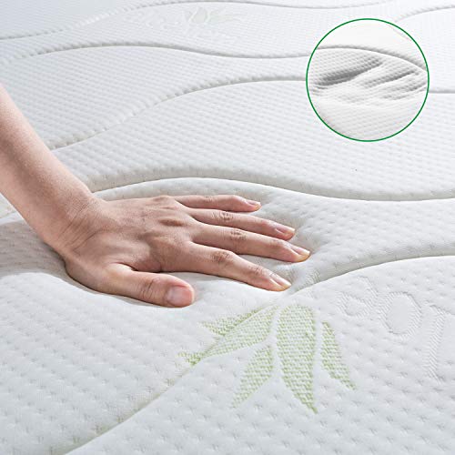 BedStory Colchon Viscoelastico Aloe Vera Colchones para Cama Hotel Viscoelastica Firmeza Media Anti-ácaros e Hipoalergénicos (90x190cm )