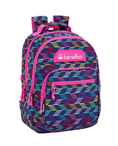 Benetton "Ondas" Oficial Mochila Escolar 320x160x420mm