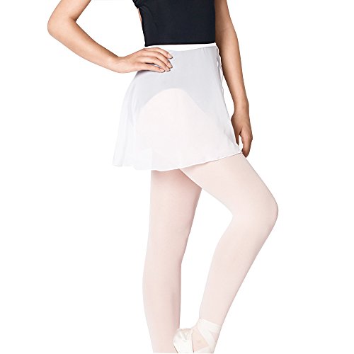 Bezioner Falda de Abrigo la Danza de Ballet Gasa con Lazo de la Cintura para Niña Mujer Blanco S