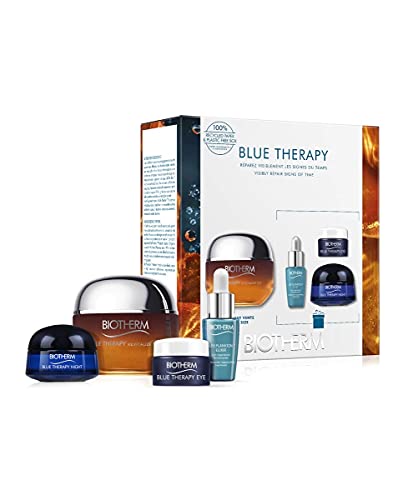 Biotherm Blue Therapy Amber Algae Revitalize Crema De Dia 50ml + Crema De Noche 5ml + Contorno De Ojo 5ml + Skin Serum Life Plankton Elixir 7ml 300 G, Almond