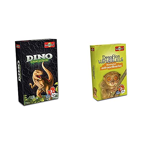 Bioviva Juego de Cartas Dino Challenge, Color Negro (Asmodee DIN03) + Desafíos de la Naturaleza: Animales Extraordinarios, Multicolor (Asmodee BINC0021) , Color/Modelo Surtido