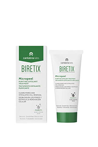 Biretix Micropeel, Limpiador Exfoliante y Renovador Epidérmico, Sin Color, 50 Mililitros