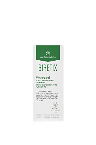 Biretix Micropeel, Limpiador Exfoliante y Renovador Epidérmico, Sin Color, 50 Mililitros