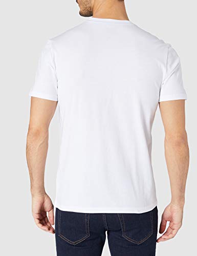 Blauer Rayas Camiseta de Manga Corta, Blanco (100 Blanco Óptico), Talla única para Hombre